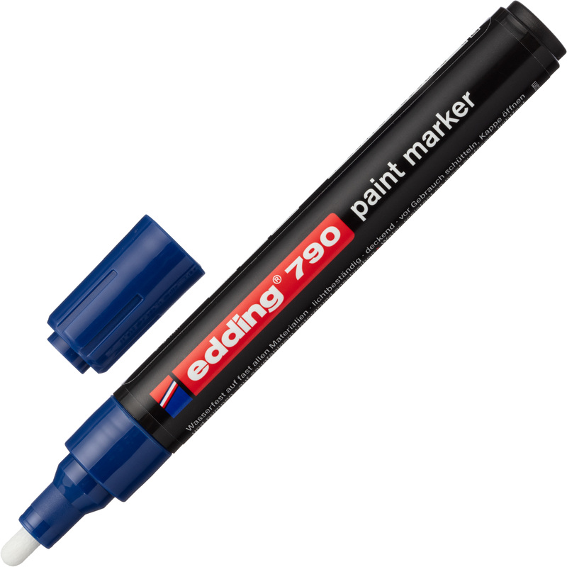 Изображение товара Промышленный лаковый маркер Edding E-790/3 синий 2-4 мм для промышленной и декоративной маркировки