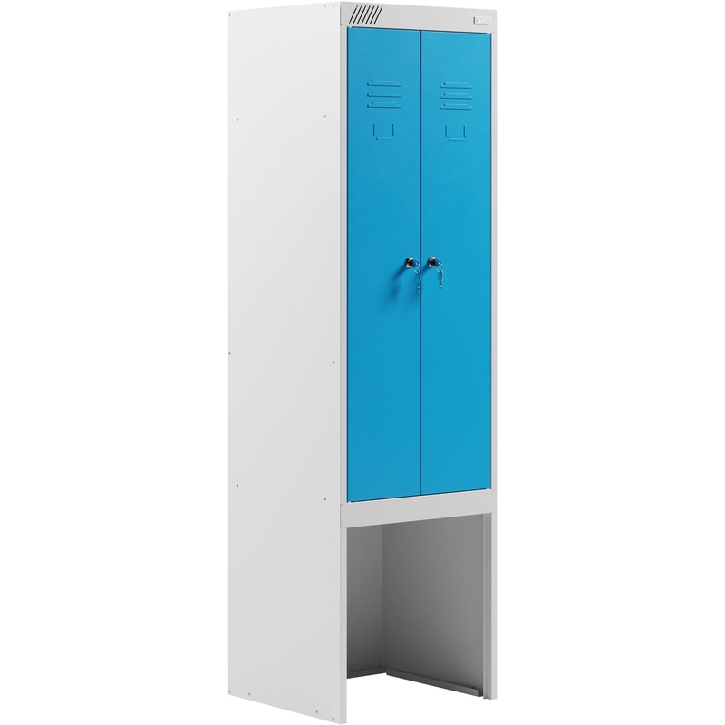 Изображение товара Металлический шкаф для одежды ШРЭК-22-530 ВСК с 2 секциями