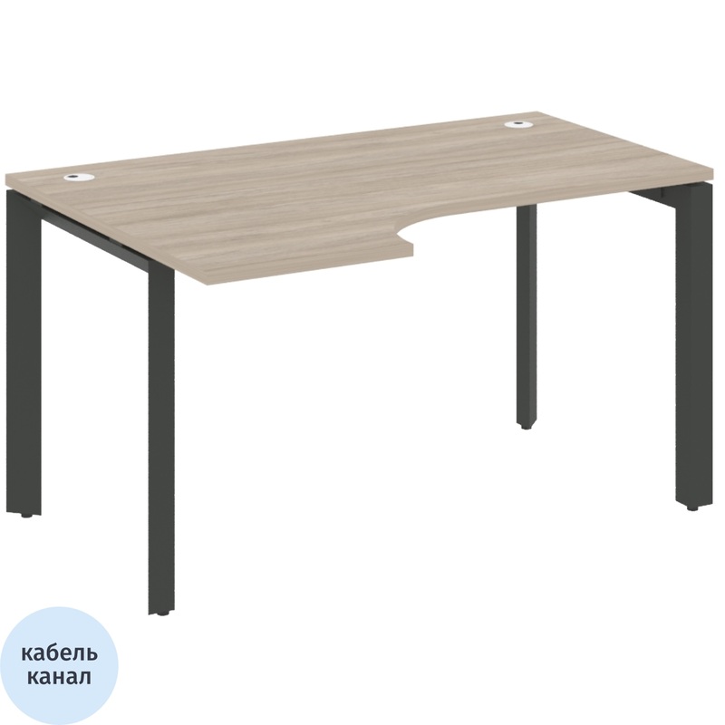 Изображение товара Эргономичный стол ONIX-П O.MP-SA-2L левый дуб аттик/антрацит