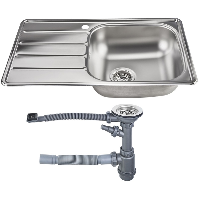 Изображение товара Мойка Комплект Юкинокс Гранд GRM780.480-GT6K1R&S701 с выпуском (780х480х175 мм)