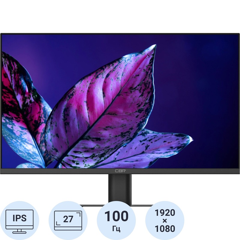 Изображение товара Монитор 27 дюймов CBR MF-2702 IPS Full HD HDR с HDMI и DisplayPort черный