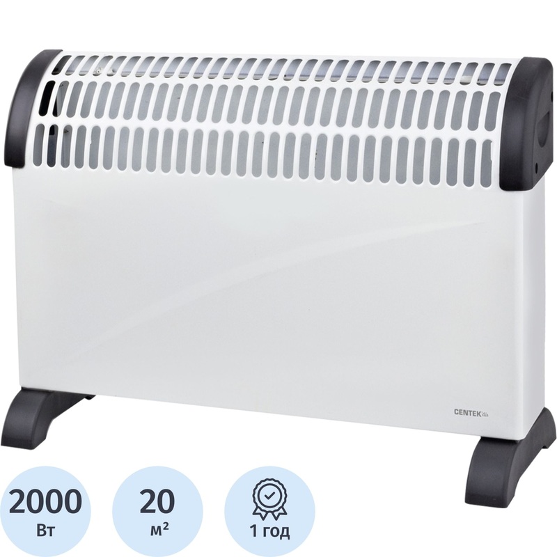 Изображение товара Конвектор Centek CT-6123 белый 2000 Вт с термостатом