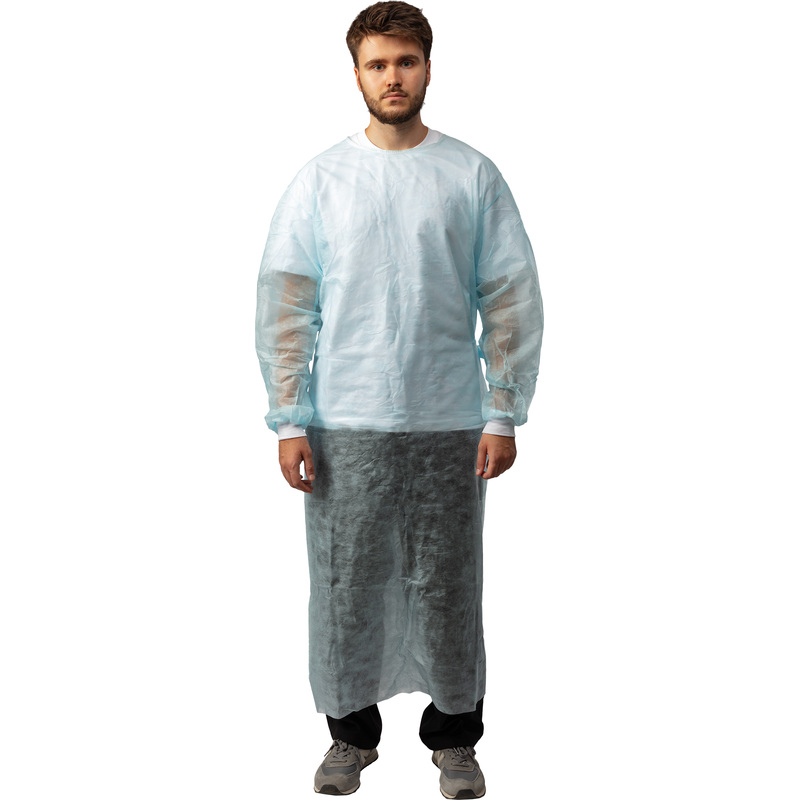 Изображение товара Халат одноразовый хирургический Гекса стерильный размер 56-58 плотность 25 г/м2