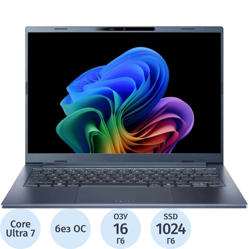 Изображение товара Ноутбук Acer Swift Go 14 AI SFG14-75-77RL с ярким OLED дисплеем и процессором Core Ultra 7