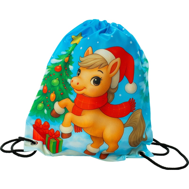 Изображение товара Новогодний сладкий подарок РОКО Зимняя забава 1000 г с ассорти конфет и ярким мешком