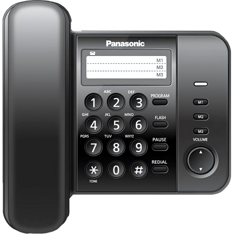 Изображение товара Проводной телефон Panasonic KX-TS2352RUB черный уценка с гарантией