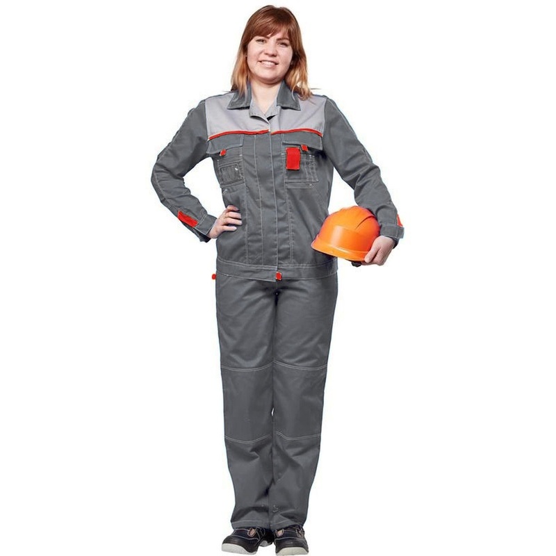 Изображение товара Костюм рабочий летний женский л10-КБР темно-серый/светло-серый