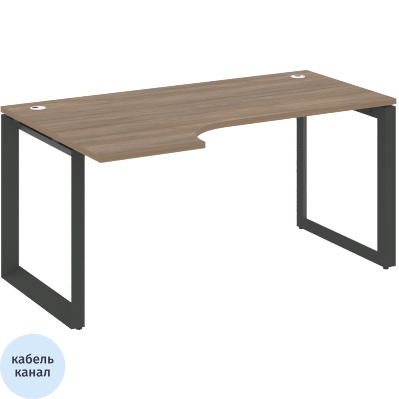 Изображение товара Стол эргономичный ONIX-О левый (дуб аризона/антрацит, 1580х980х750 мм)