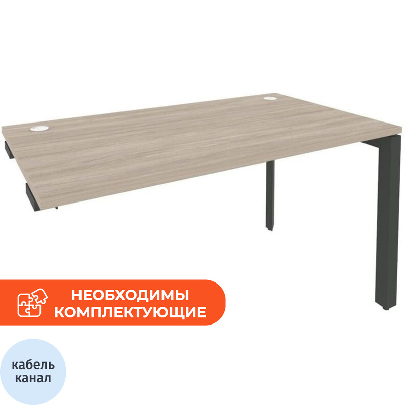 Изображение товара Стол прямой ONIX-П O.MP-SPR-3.8 - дуб аттик/антрацит 1380х800х750 мм
