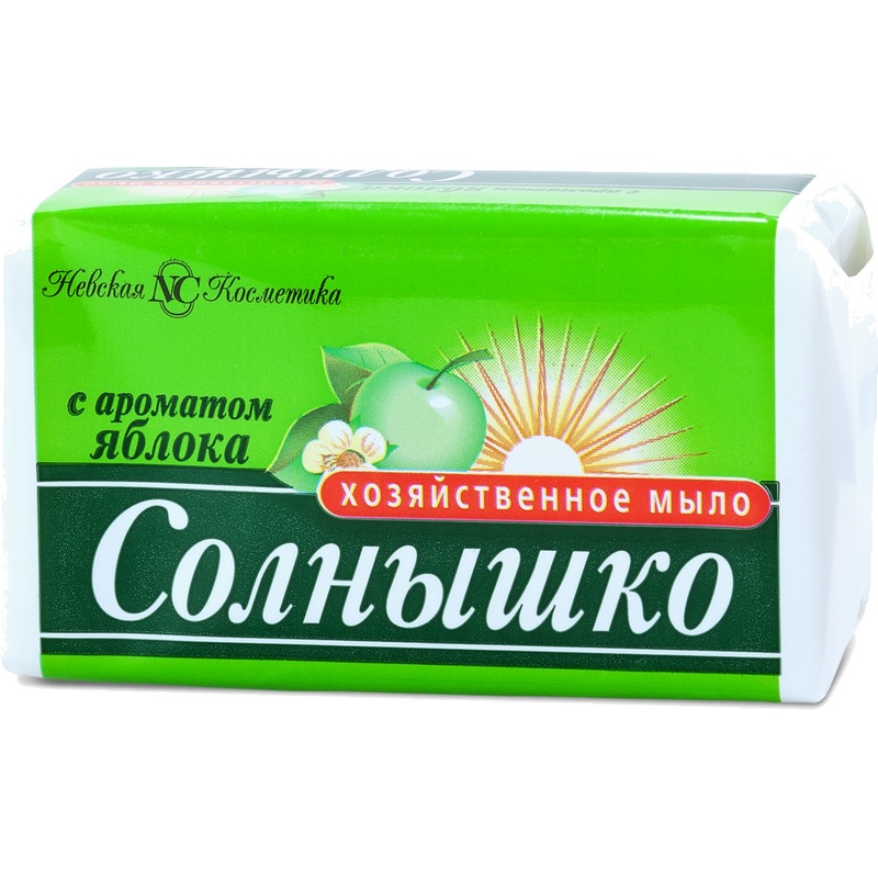 Изображение товара Мыло хозяйственное Солнышко Яблоко 70.5% 140 г