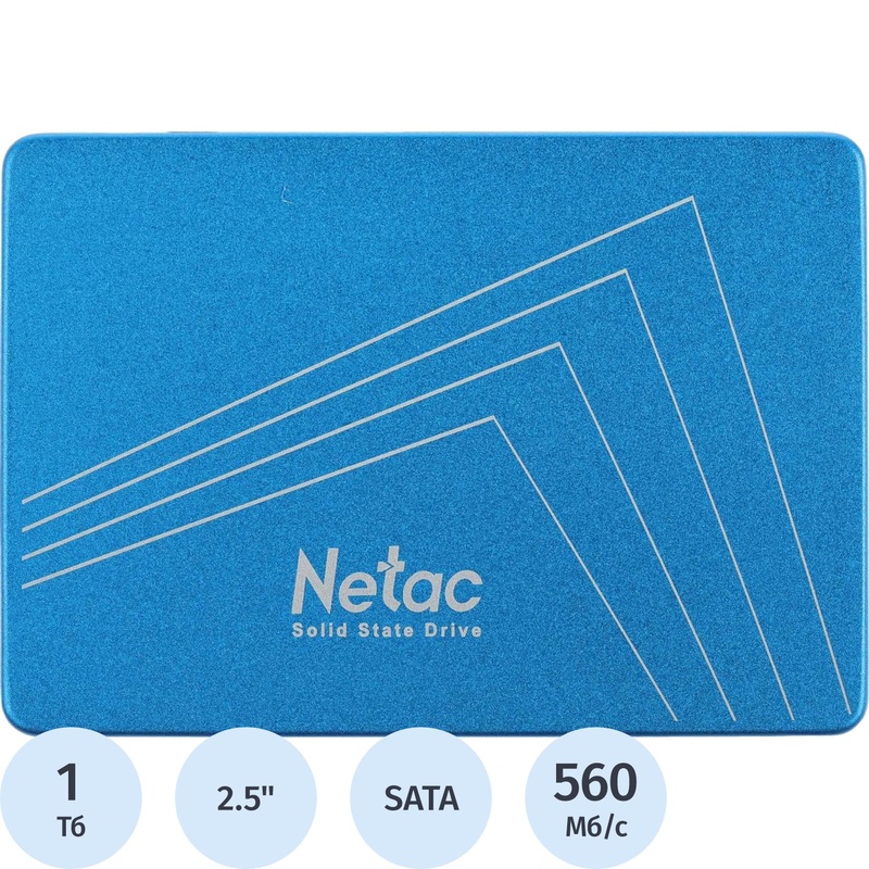 Изображение товара SSD накопитель Netac N600S 1 ТБ SATA 3D TLC быстрый и надежный
