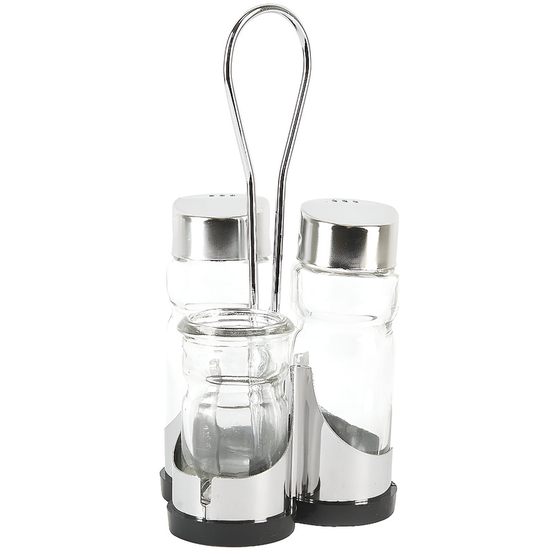 Изображение товара Набор для специй Nouvelle Daily 0190238 4 предмета солонка перечница емкость для зубочисток