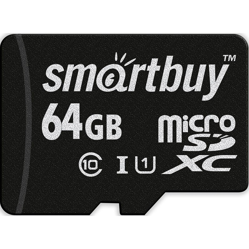 Изображение товара Карта памяти 64 ГБ microSDXC Class 10 UHS-I U1 SmartBuy SB64GBSDCL10-00