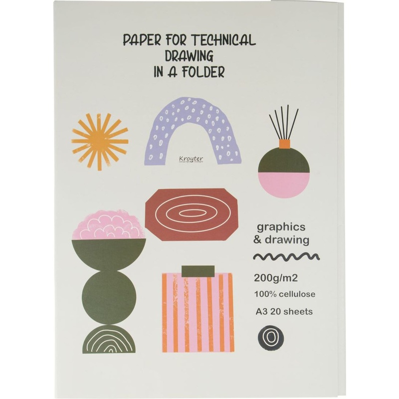 Изображение товара Папка для черчения А3 Kroyter Modern 20 листов 200 г/кв.м