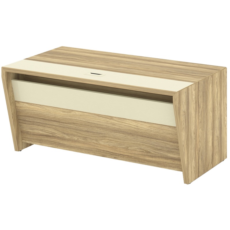 Изображение товара Стол руководителя Corner COR.SR-16 прямой из ЛДСП гикори песочный ваниль 1600х900х750 мм