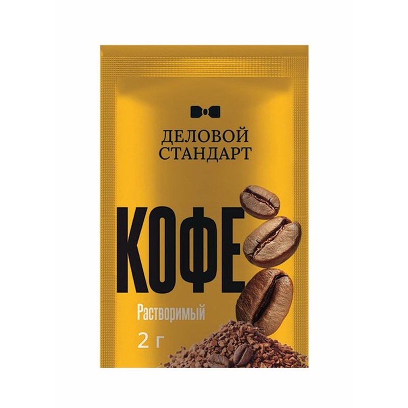 Изображение товара Порционный растворимый кофе Деловой Стандарт 100 пакетов по 2 г
