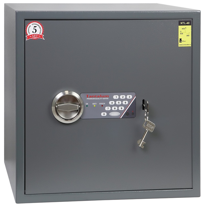 Изображение товара Мебельный сейф Onix Office NTL-40 MEs с электронным и ключевым замком