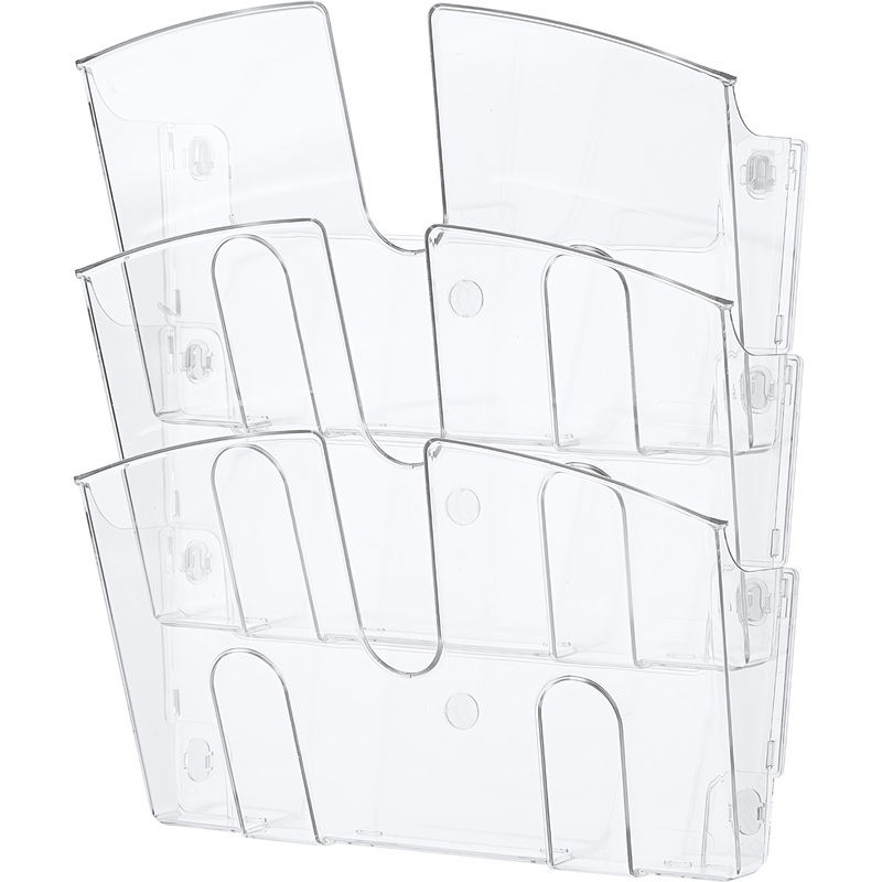 Изображение товара Настенный пластиковый лоток А4 с 3 отделениями Attache для документов и бумаг