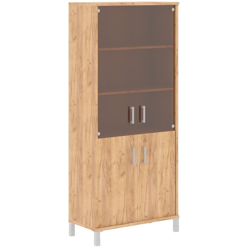 Изображение товара Шкаф для документов Born B 430.5C со стеклом дуб бофорд 900х450х2054 мм