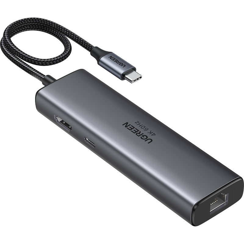 Изображение товара Разветвитель USB Ugreen CM512 45000 с HDMI RJ-45 и быстрой зарядкой