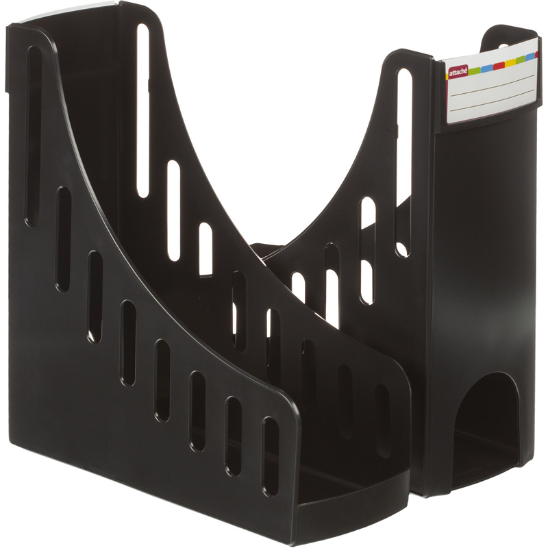 Изображение товара Вертикальный пластиковый лоток для бумаг Attache 2 шт черный А4