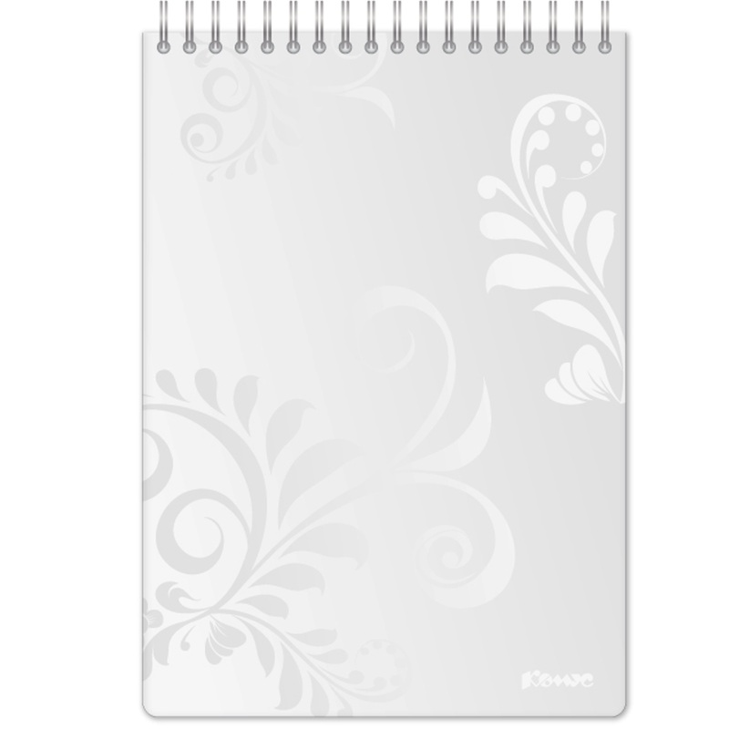 Изображение товара Блокнот Комус Русская серия А5 50 листов белый в клетку на спирали