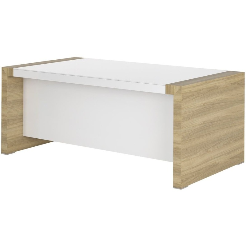 Изображение товара Стол руководителя KYU18 дуб честерфилд/белый глянец 1800х900х750 мм