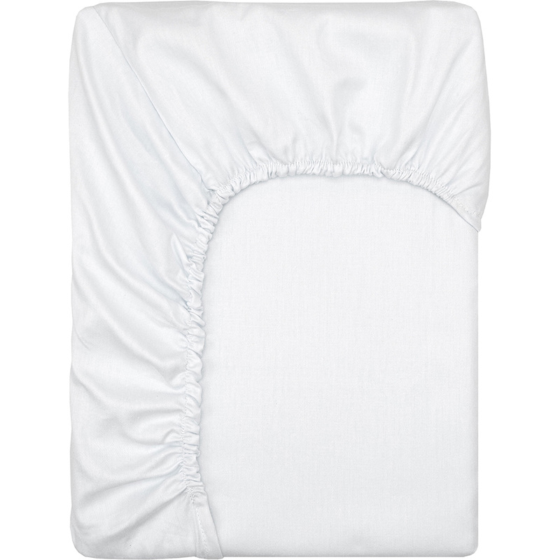 Изображение товара Простыня на резинке Monocolor 180x200 см сатин белая из 100% хлопка