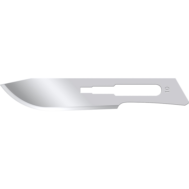 Изображение товара Одноразовые хирургические лезвия Apexmed размер 10, 100 шт в упаковке