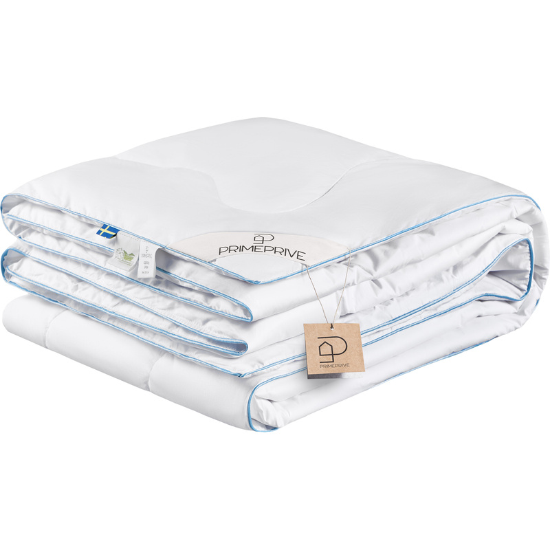 Изображение товара Одеяло 2-спальное Prime Prive Linen 172x205 см стёганое с кантом белое