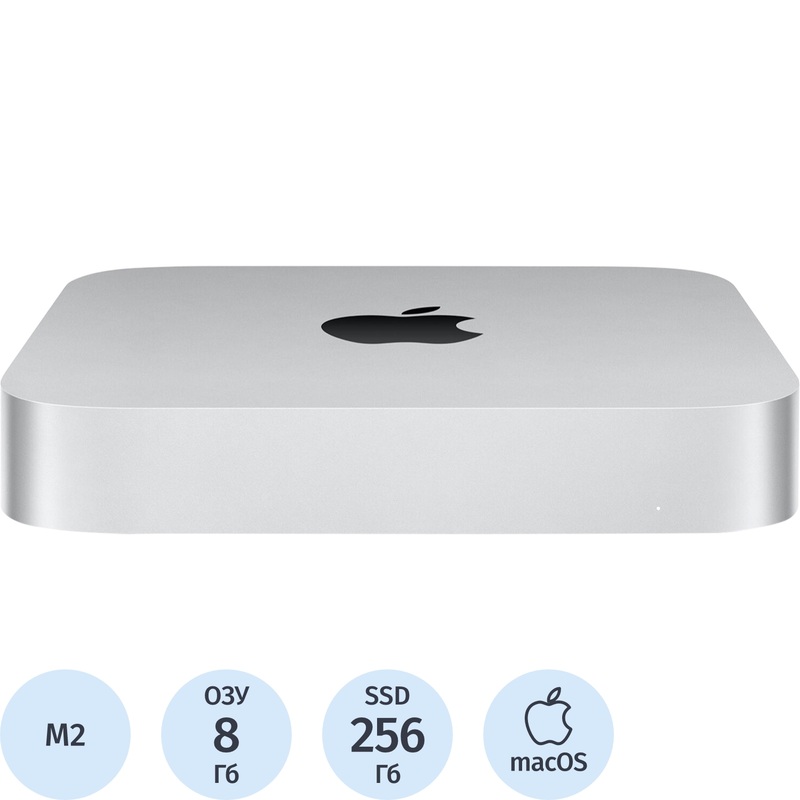 Изображение товара Мини ПК Apple Mac Mini A2686 Slim M2/LPDDR5 8 ГБ/SSD 256 ГБ/macOS (MMFJ3HN/A)