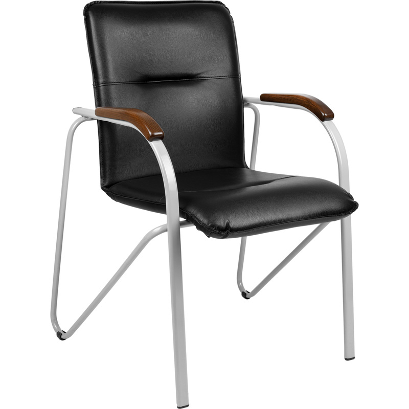 Изображение товара Конференц-кресло Easy Chair Samba Silver с экокожей и деревянными подлокотниками Изображение товара Конференц-кресло Easy Chair Samba Silver с экокожей и деревянными подлокотниками