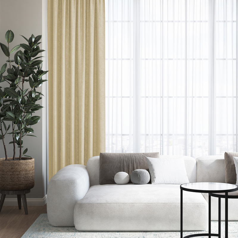 Изображение товара Штора Волшебная ночь Канвас 150x290 см ванильная (1 штука)