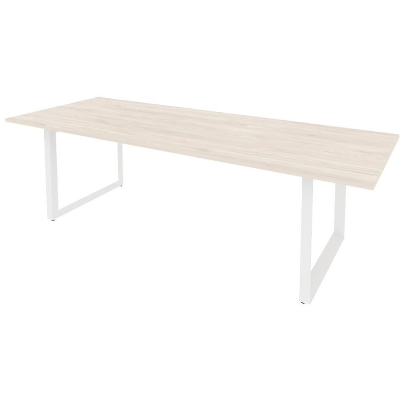 Изображение товара Офисный переговорный стол Onix Direct O.MO-PRG-25 2580x980x750 мм денвер светлый/белый