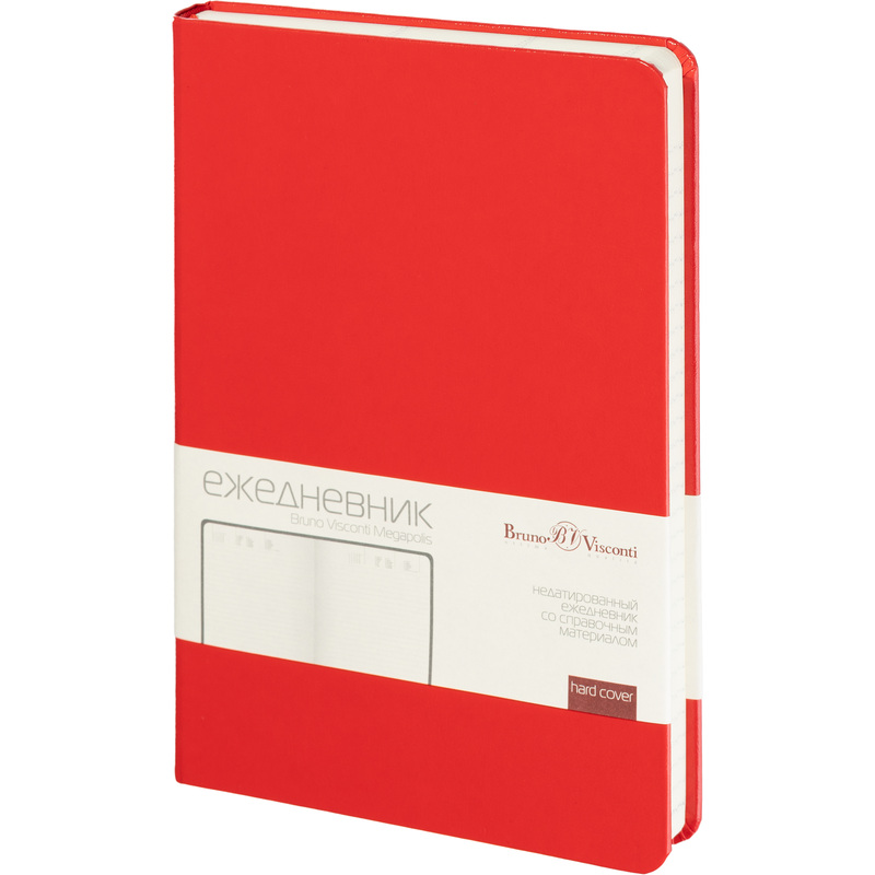 Изображение товара Ежедневник Bruno Visconti Megapolis А5 160 листов красный