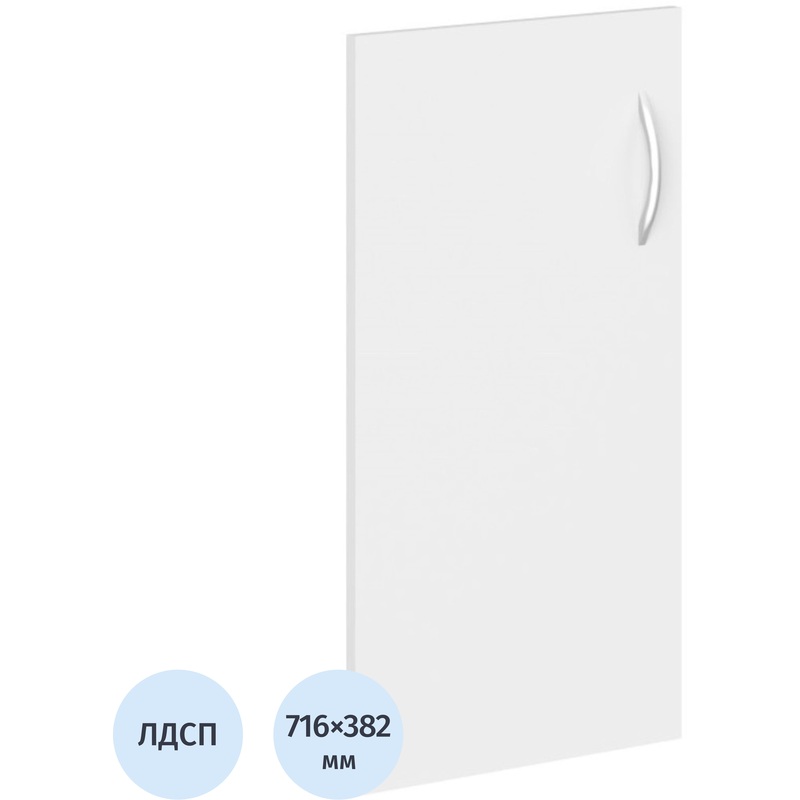 Изображение товара Дверь низкая Simple SD-2S(L) ЛДСП (белый, 382х716 мм)