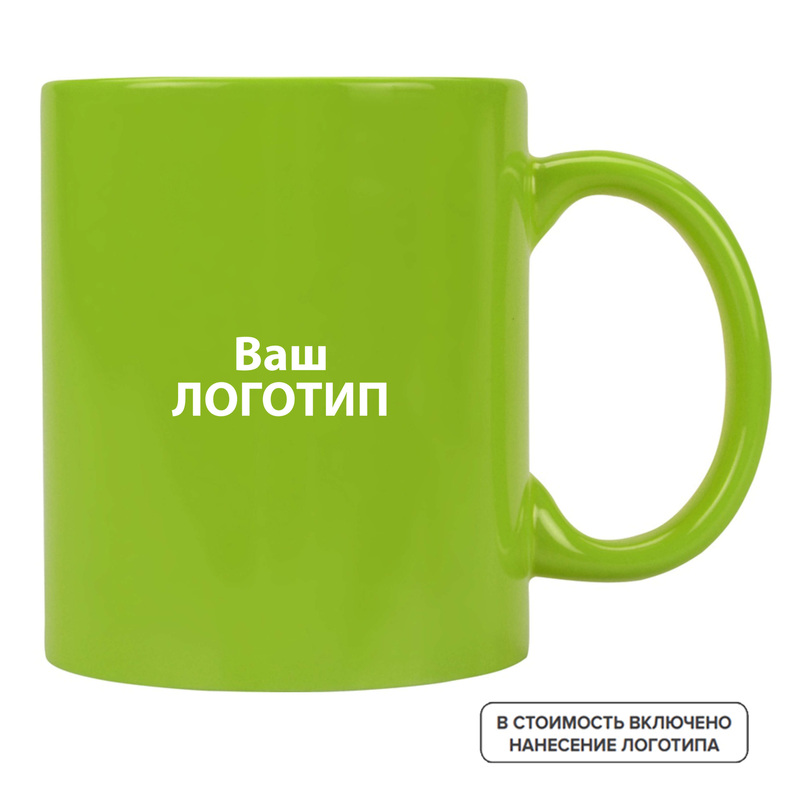 Изображение товара Кружка Марго керамическая 320 мл с индивидуальной одноцветной печатью (879665, 96 штук в упаковке)