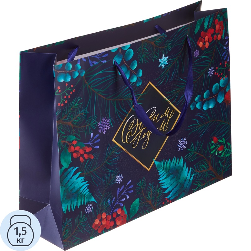 Изображение товара Пакет подарочный ламинированный Дарите Счастье Роскошь (31x40x11.5 см)