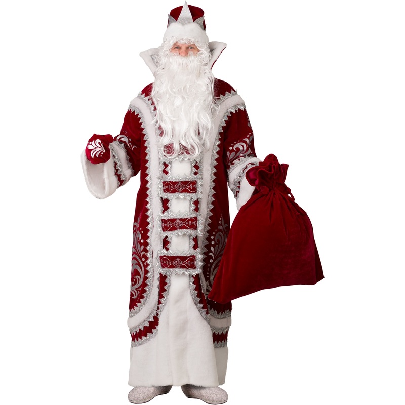 Изображение товара Костюм карнавальный для взрослых Коломеев Дед Мороз размер 54-56 (193-1-54-56)