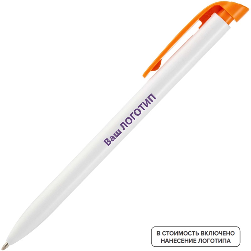 Изображение товара Ручка шариковая автоматическая Favorite синяя 1 мм бело-оранжевая