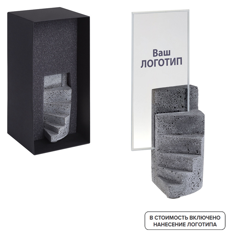 Изображение товара Наградная стела Moon Steps из бетона и стекла 5 штук с персонализацией