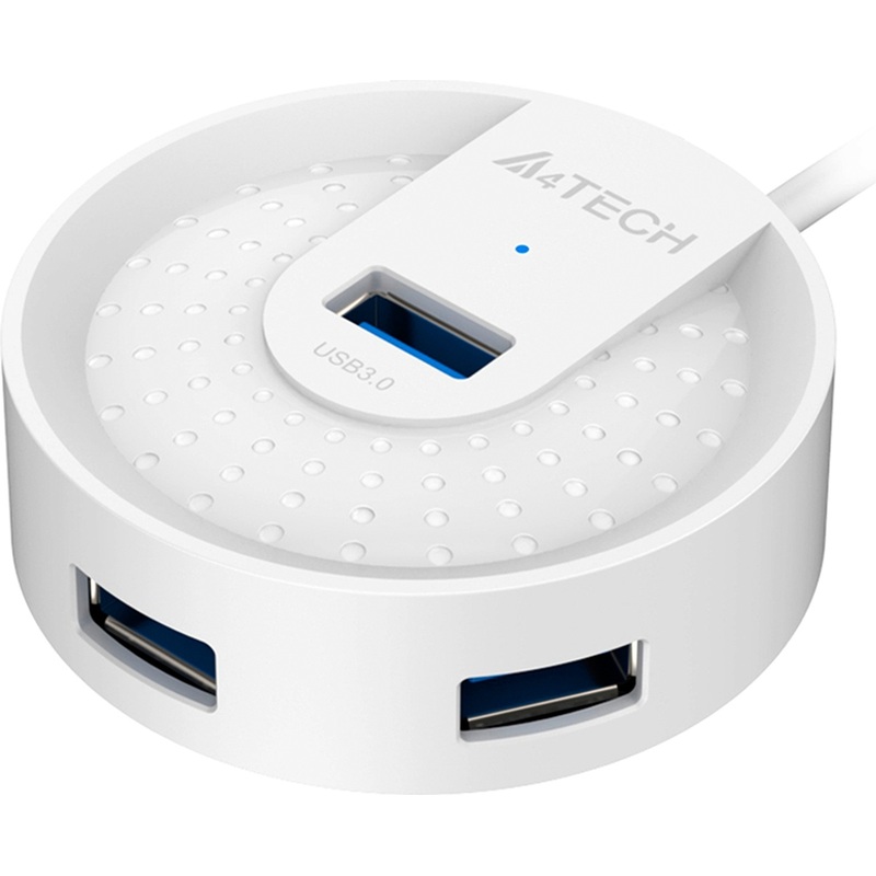 Изображение товара Разветвитель USB A4tech HUB-30 4 порта, USB 3.0, белый, компактный