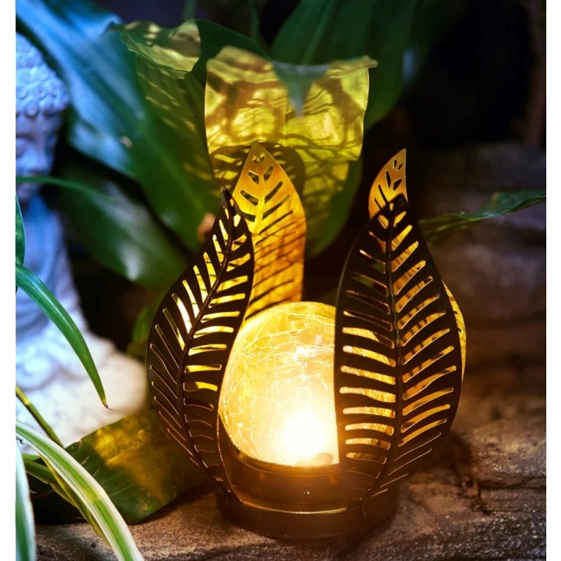 Изображение товара Садовый светильник Rexnat Шанти солнечный тёплый белый свет 17x17x22 см