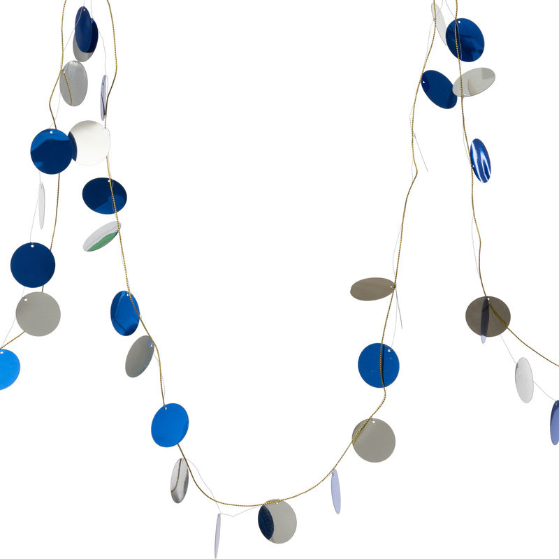 Изображение товара Гирлянда Magic Time Кружочки сине-серебристые 200x3 см для новогоднего декора