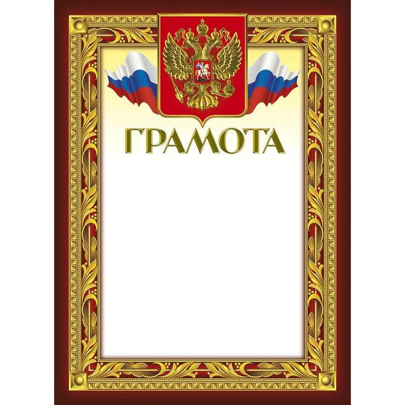 Изображение товара Грамота А4 230 г/кв.м с тиснением фольгой 10 штук в упаковке