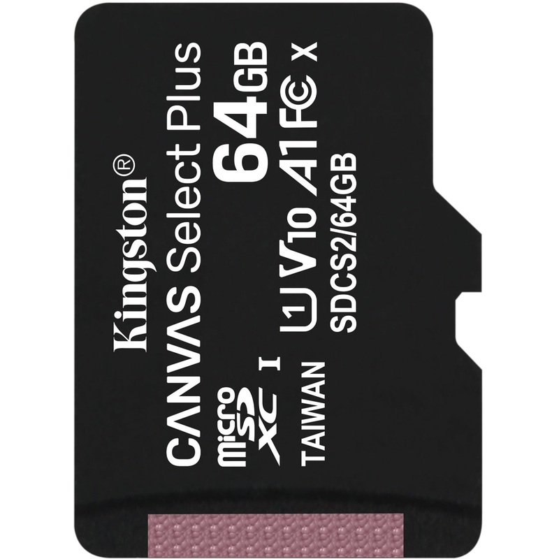 Изображение товара Карта памяти microSDXC 64 ГБ Kingston Canvas Select Plus Class 10 UHS-I