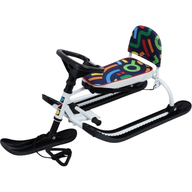 Изображение товара Детский снегокат Nika Twiny 1+ с складной спинкой тормозом и ремнем безопасности