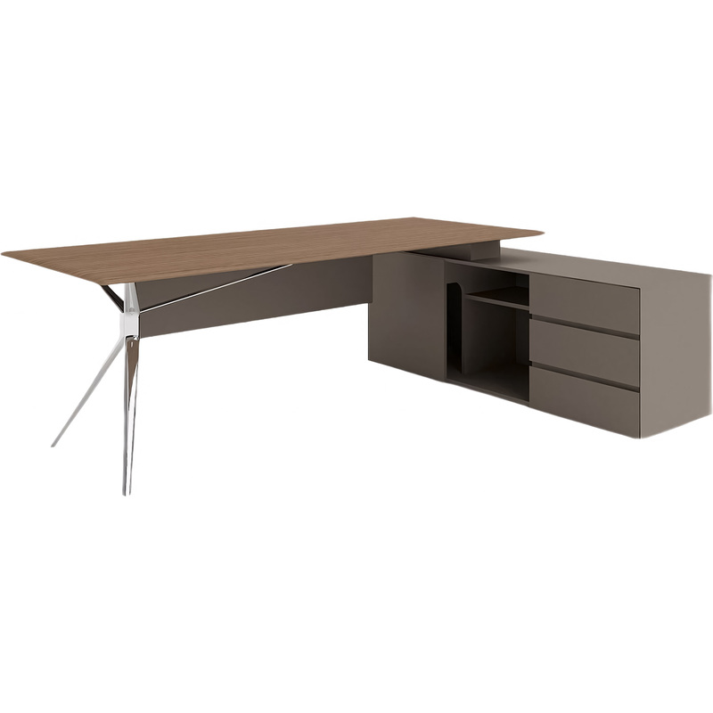 Изображение товара Стол руководителя угловой Ares Lux с тумбой правый