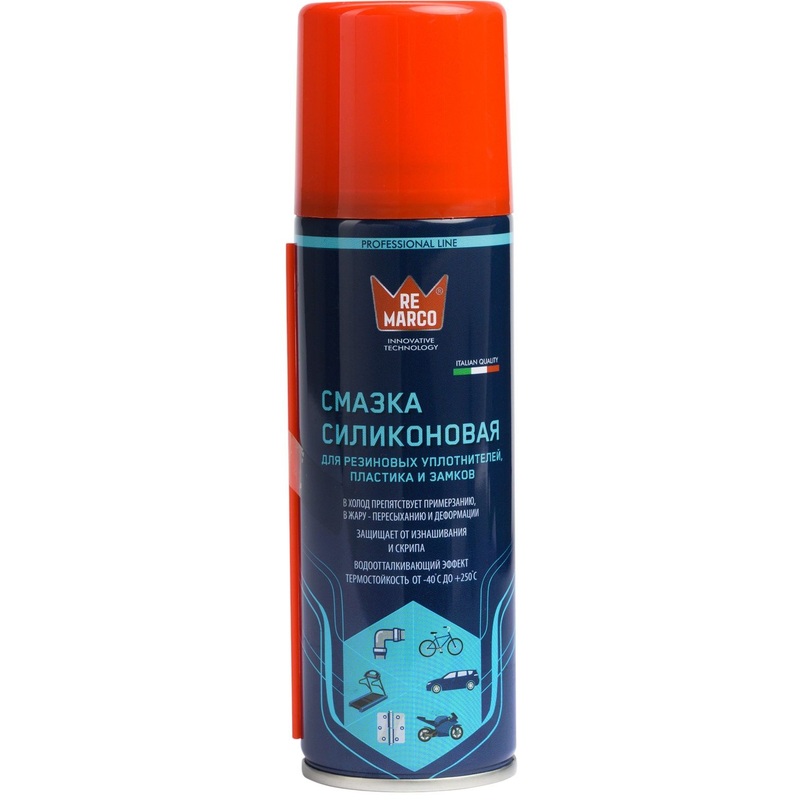 Изображение товара Универсальная аэрозольная смазка ReMarco Silicone Oil 200 мл для авто и бытовых нужд