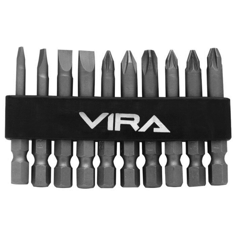 Изображение товара Набор бит VIRA 10 предметов 50 мм для шуруповертов и отверток высокопрочная сталь